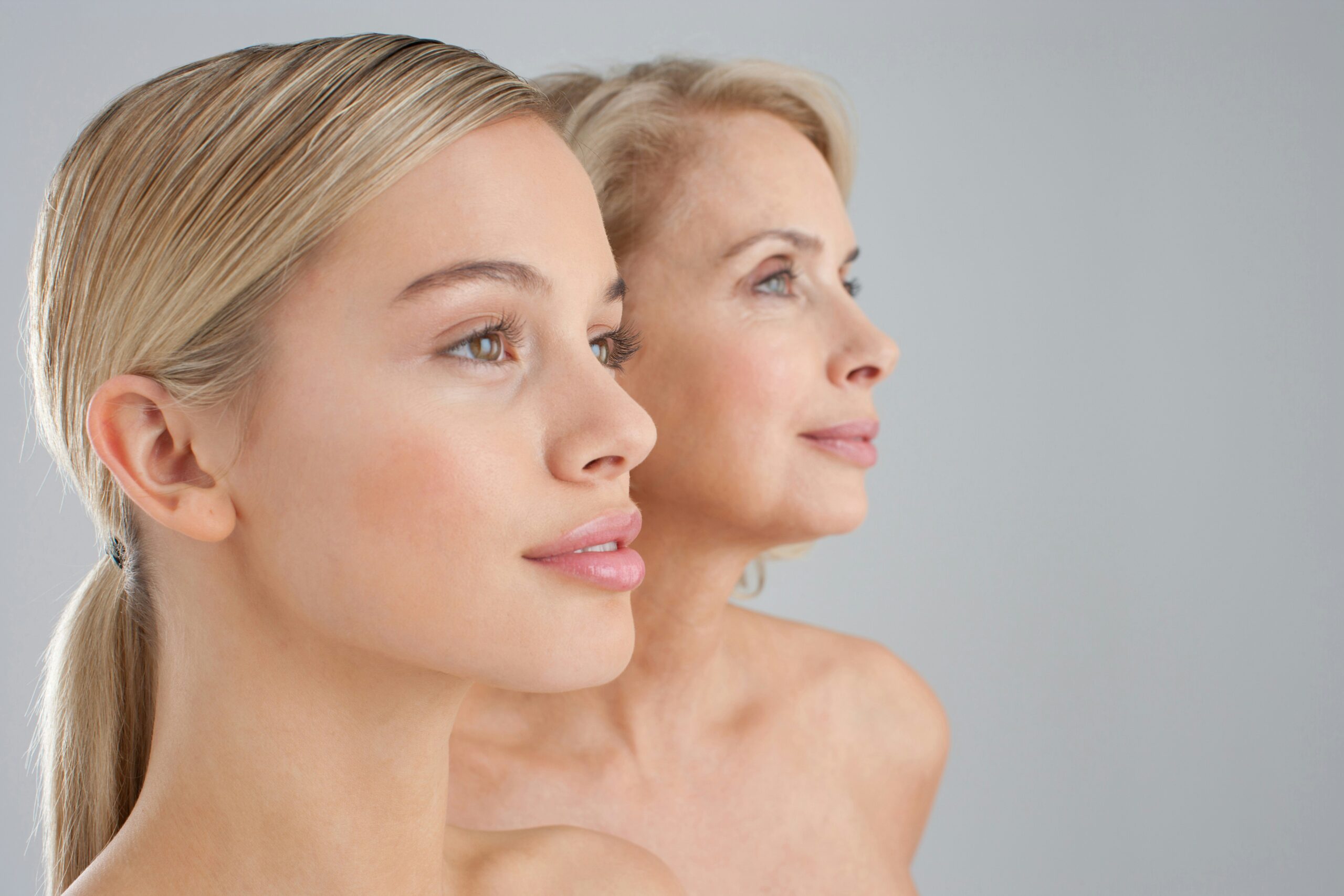 Surgical vs non-surgical aesthetic treatments comparison showing cosmetic procedure options